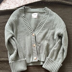 Abercrombie & Fitch Light Green Cardigan Sweater